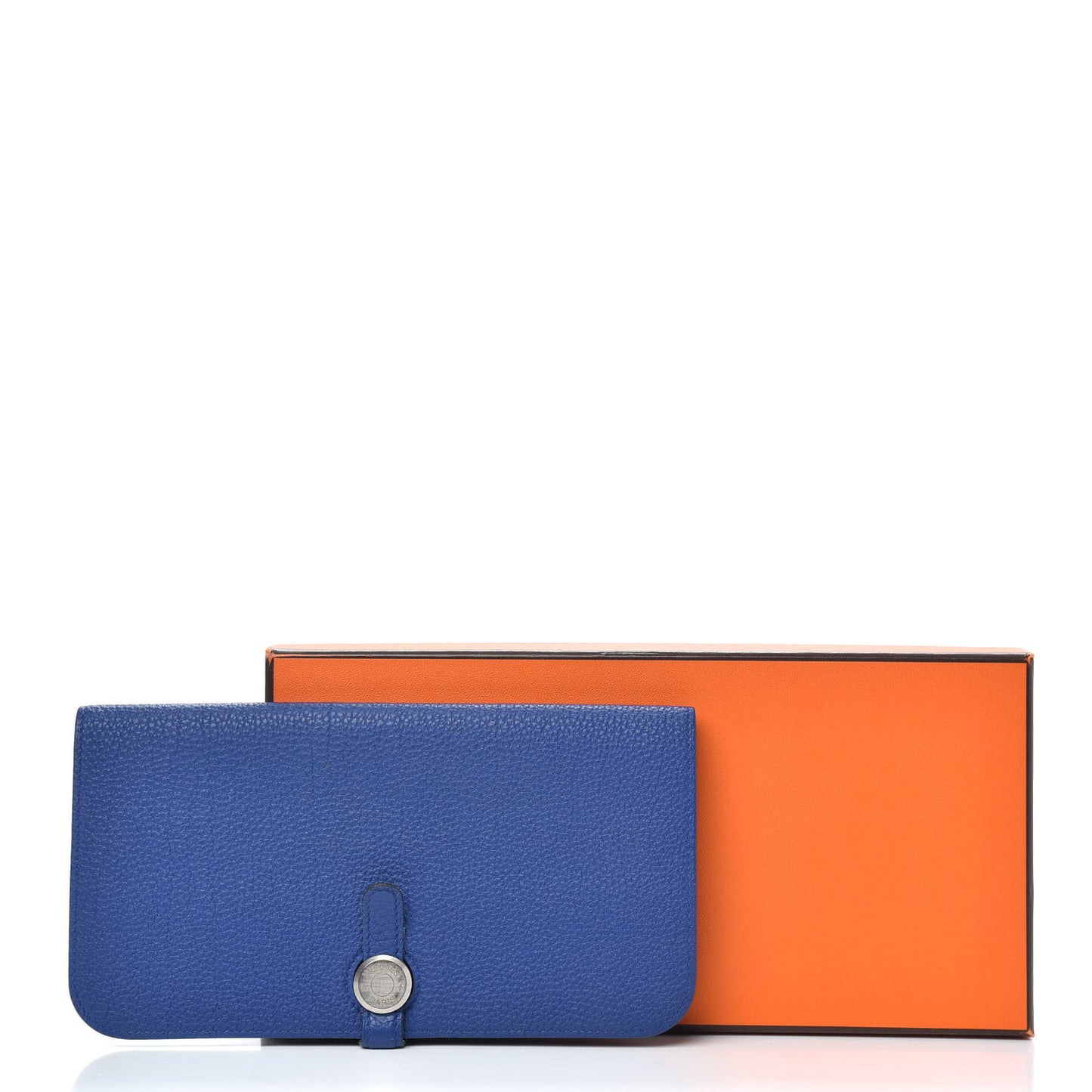 Togo Dogon Recto Verso Wallet Bleu Electrique