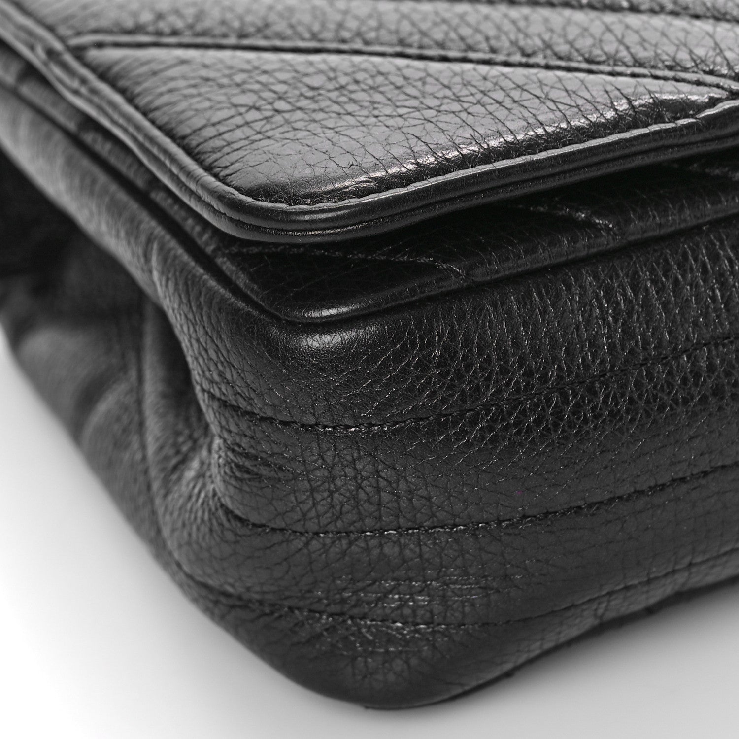 Chanel Chevron Quilted Medium Statement Flap Black 8 of 9