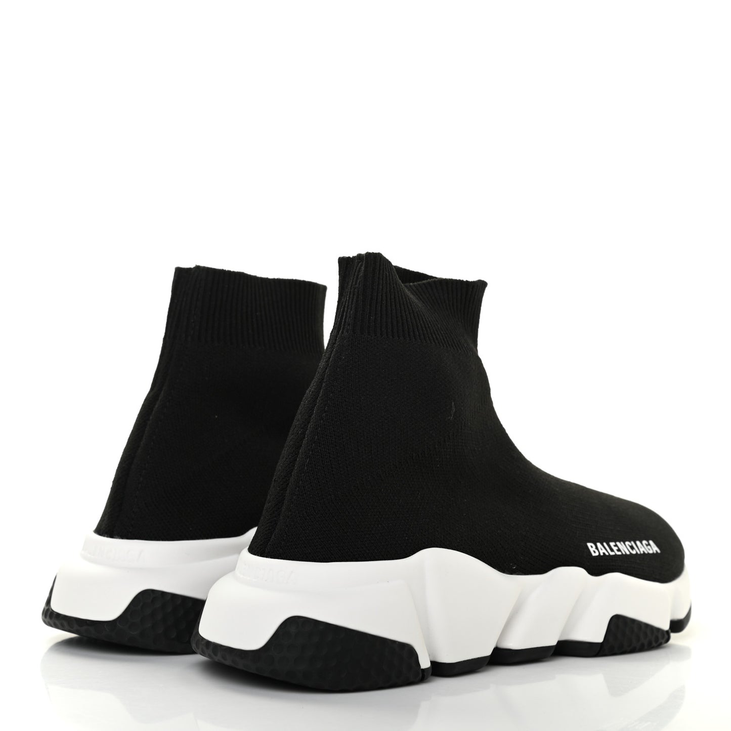 Neoprene Knit Womens Speed Sneakers 36 Black White