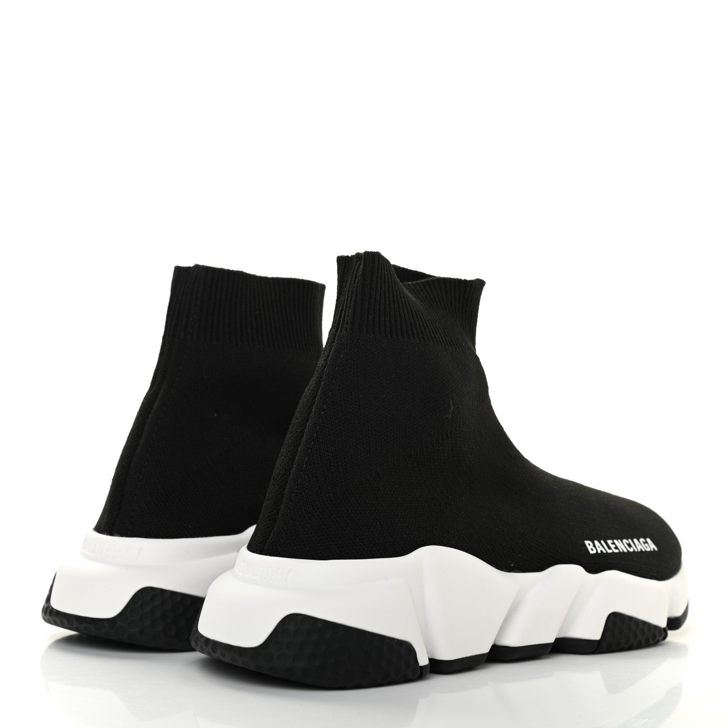 Balenciaga Neoprene Knit Womens Speed Sneakers 36 Black White 4 of 7