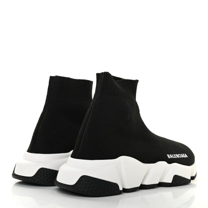 Balenciaga Neoprene Knit Womens Speed Sneakers 36 Black White 4 of 7