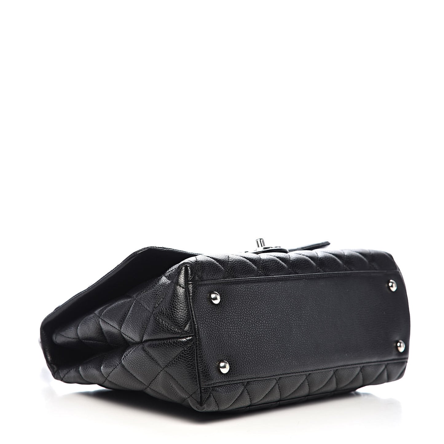 Caviar Quilted Jumbo Kelly Flap Black