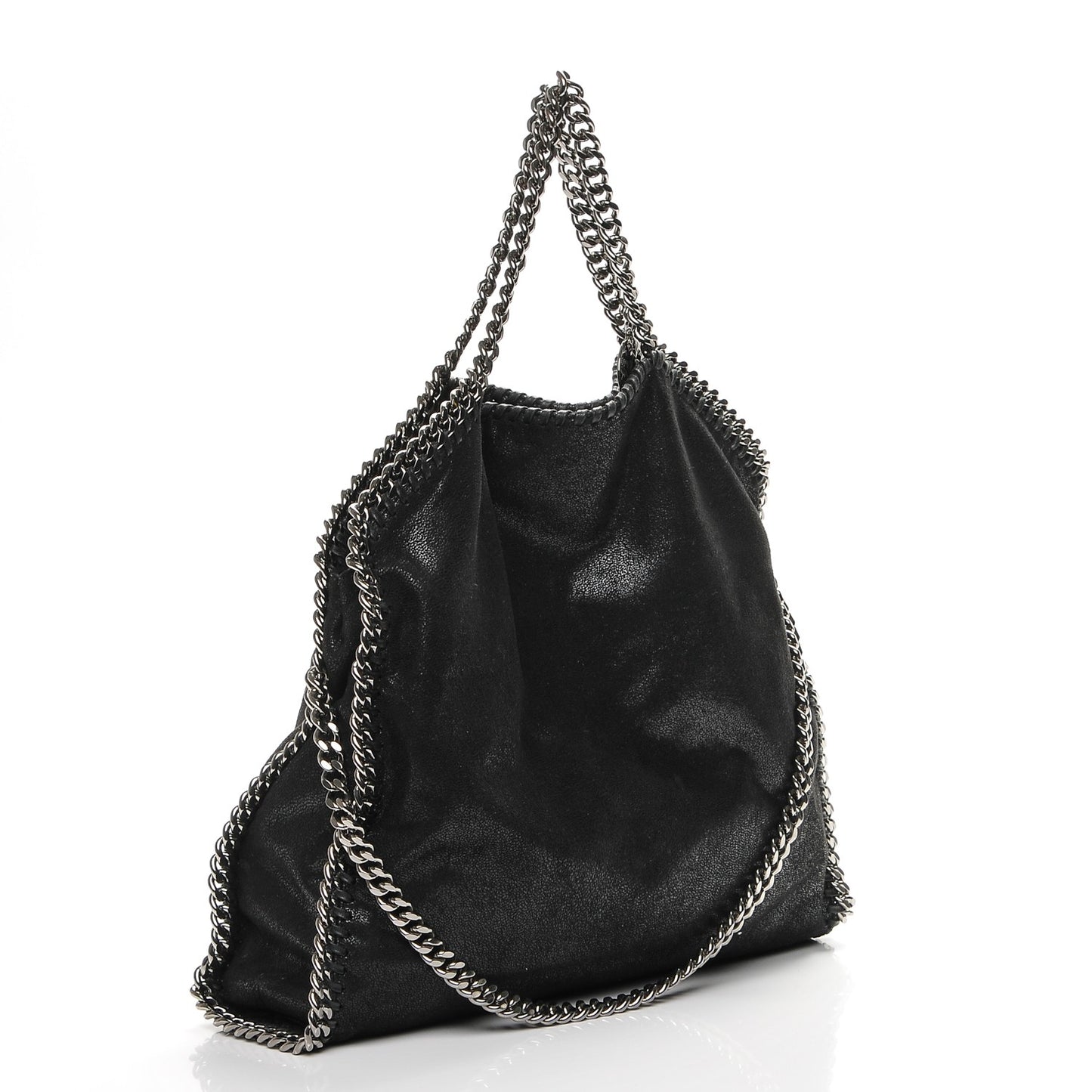 Shaggy Deer Falabella Fold Over Tote Black