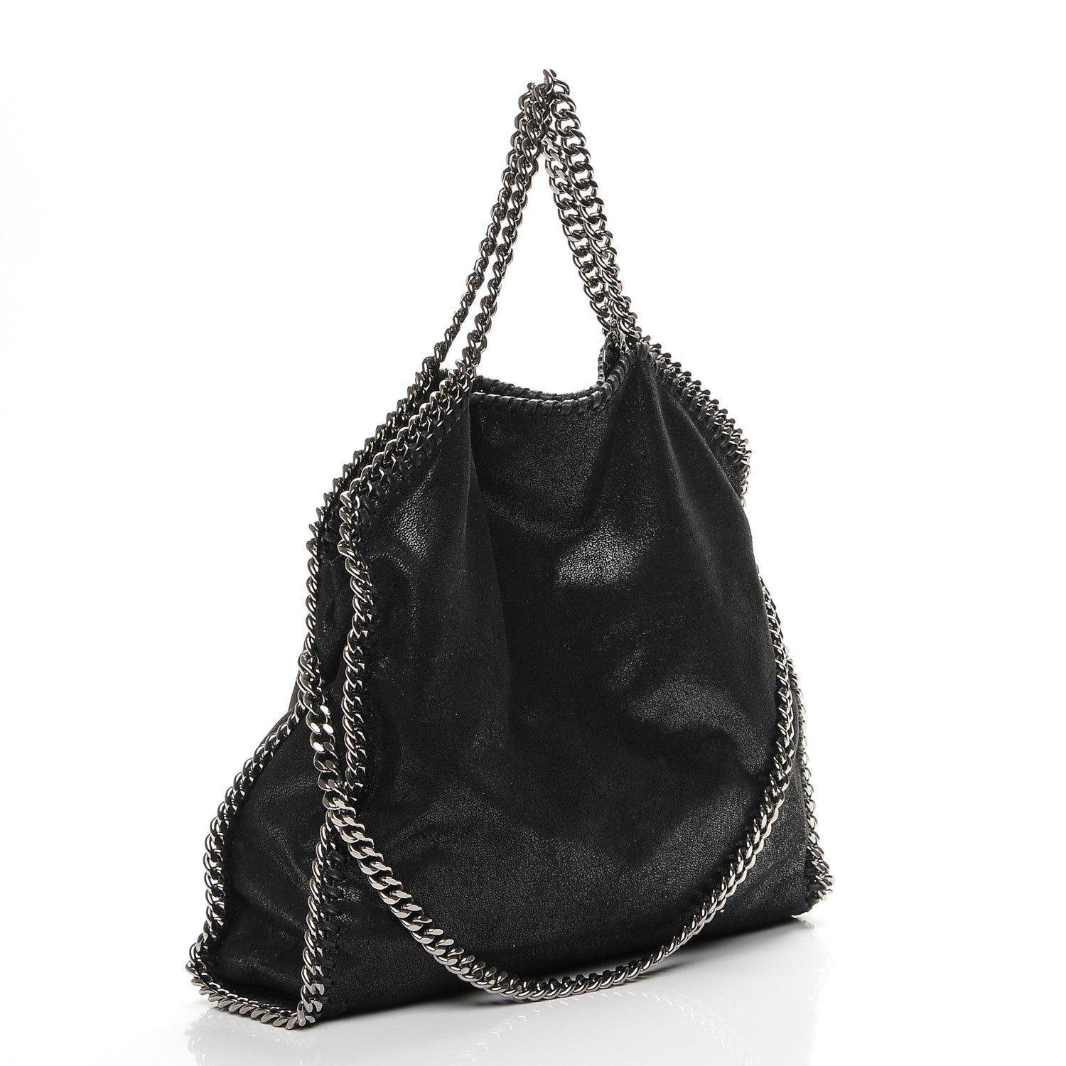 Stella McCartney Shaggy Deer Falabella Fold Over Tote Black 3 of 6