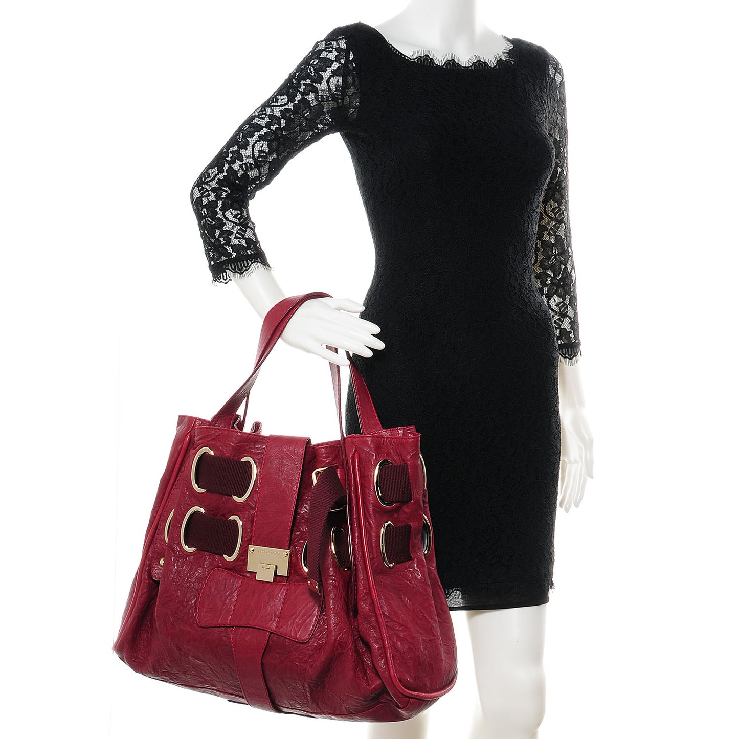 Leather XL Ramona Tote Red