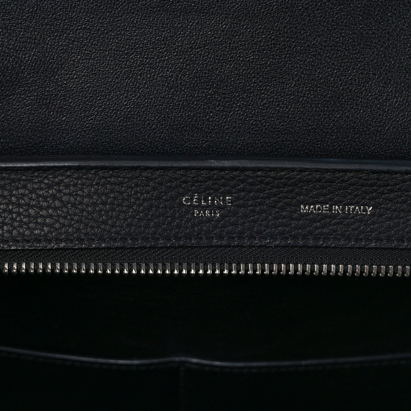 Drummed Calfskin Suede Small Trapeze Black