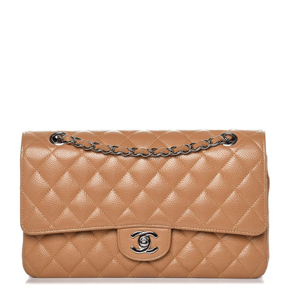 Chanel Caviar Quilted Medium Double Flap Dark Beige 1 of 7
