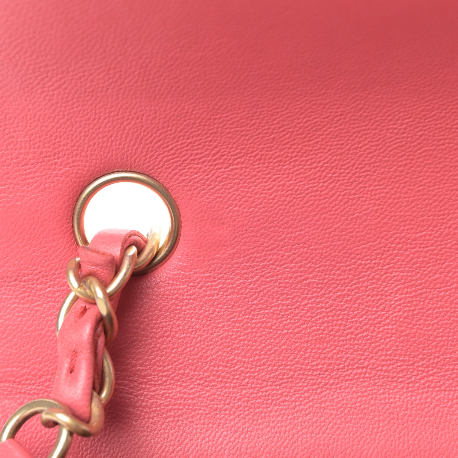 Chanel Lambskin Quilted Studded Mini Rectangular Flap Pink 11 of 11