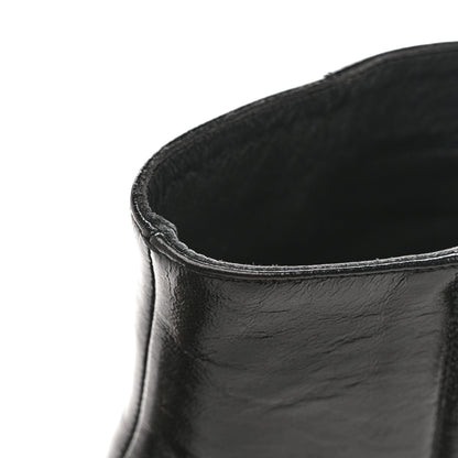 Saint Laurent Calfskin Loulou 70 Uniform Ankle Boots 36 Black 11 of 13