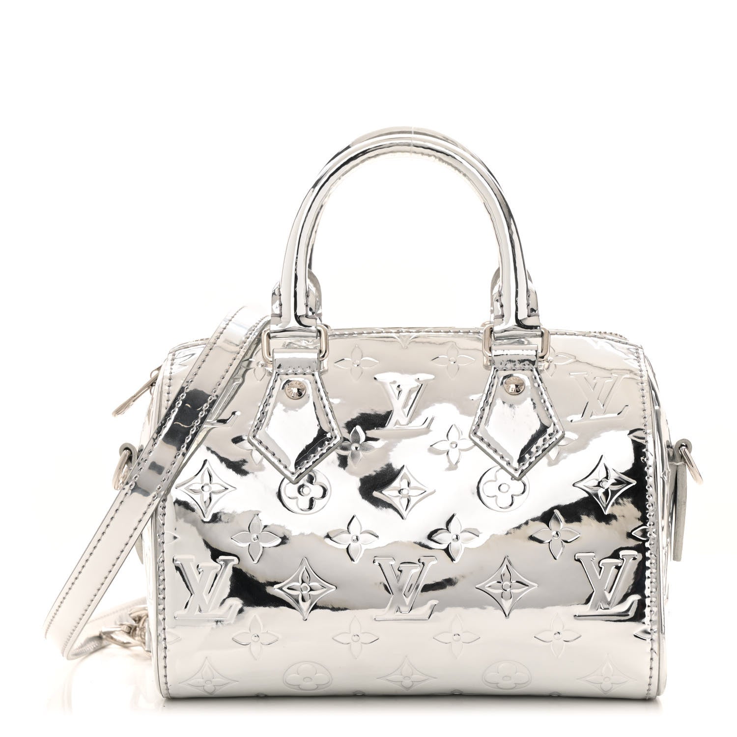 Louis Vuitton Monogram Miroir Speedy Bandouliere 20 Silver 1 of 12