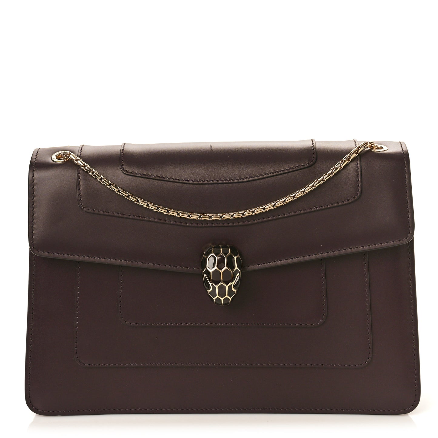 Calfskin Serpenti Forever Shoulder Bag Plum
