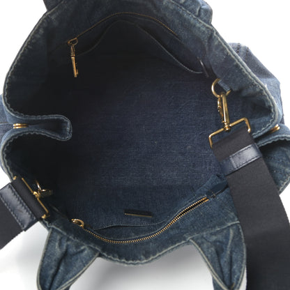 Prada Denim Logo Tote Avio 5 of 14