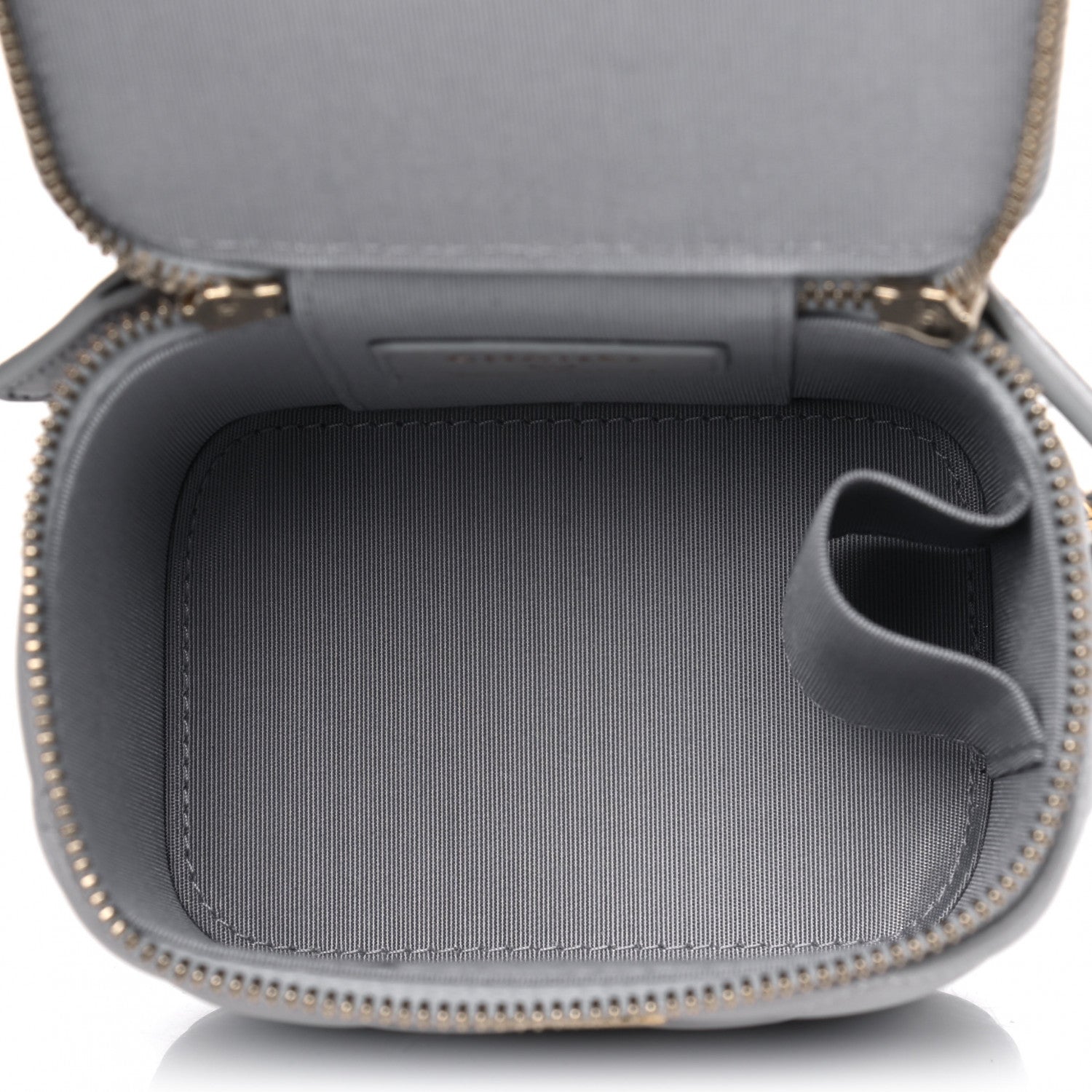 Chanel Lambskin Quilted Top Handle Mini Vanity Case With Chain Grey 4 of 5