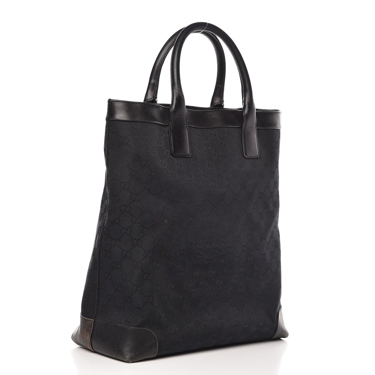 GG Plus Monogram Vertical Tote Black