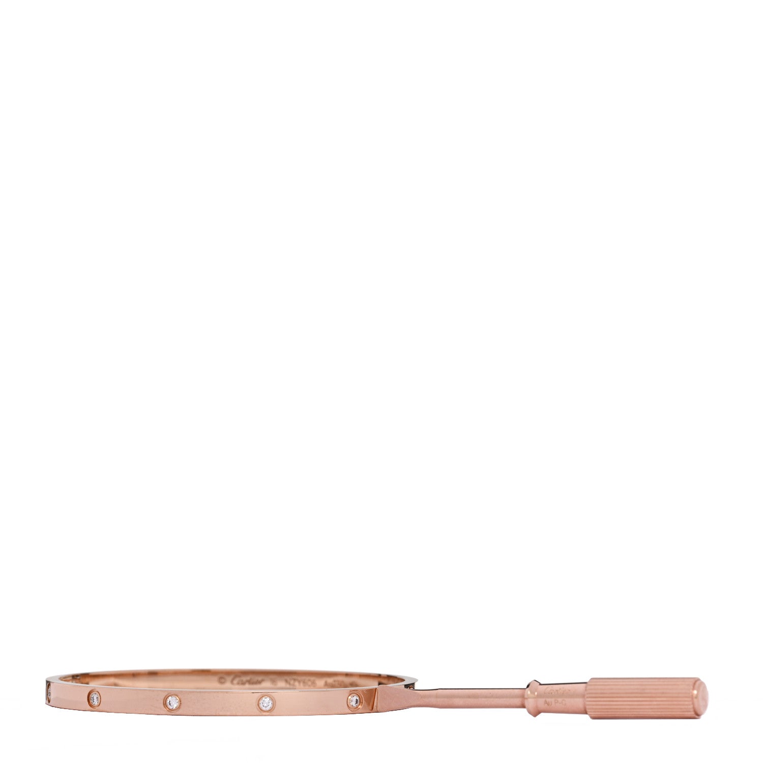 Cartier 18K Pink Gold 10 Diamond Small LOVE Bracelet 16 3 of 9