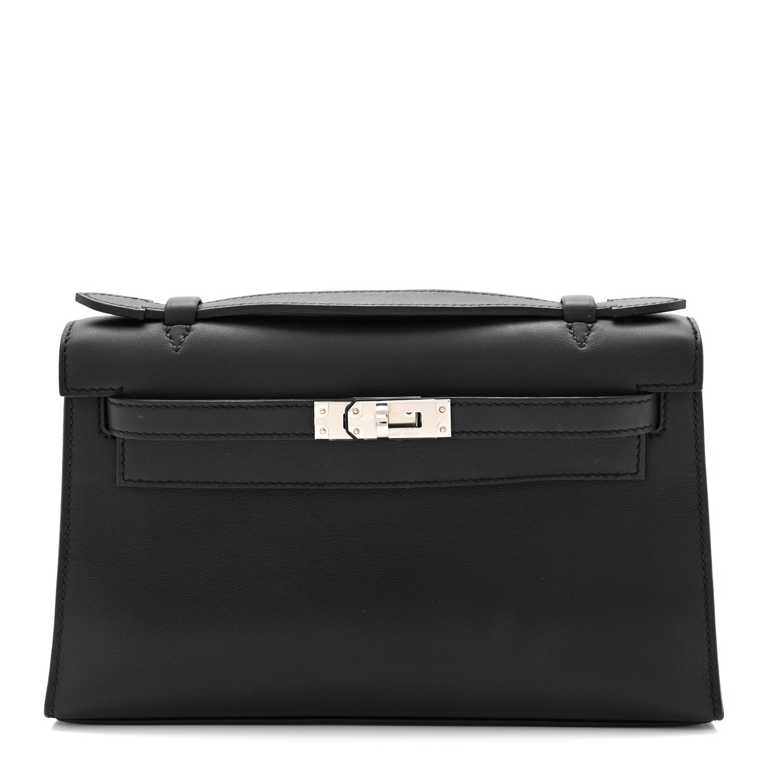 Hermes Swift Kelly Pochette Clutch Black 1 of 11