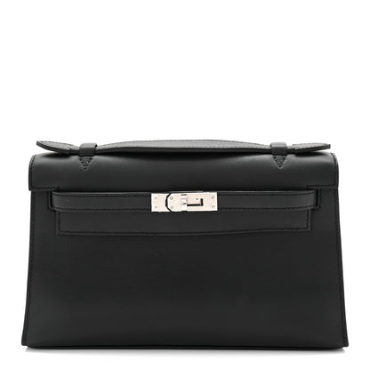 Hermes Swift Kelly Pochette Clutch Black 1 of 11