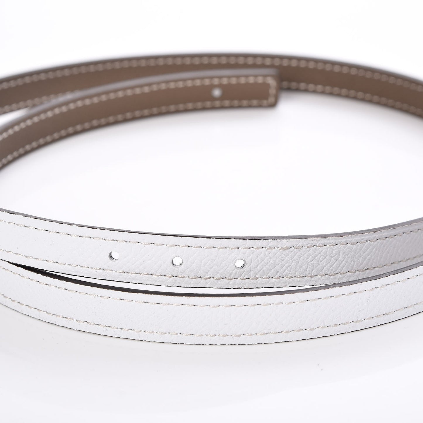 Epsom 13mm Belt Strap 75 White Etoupe