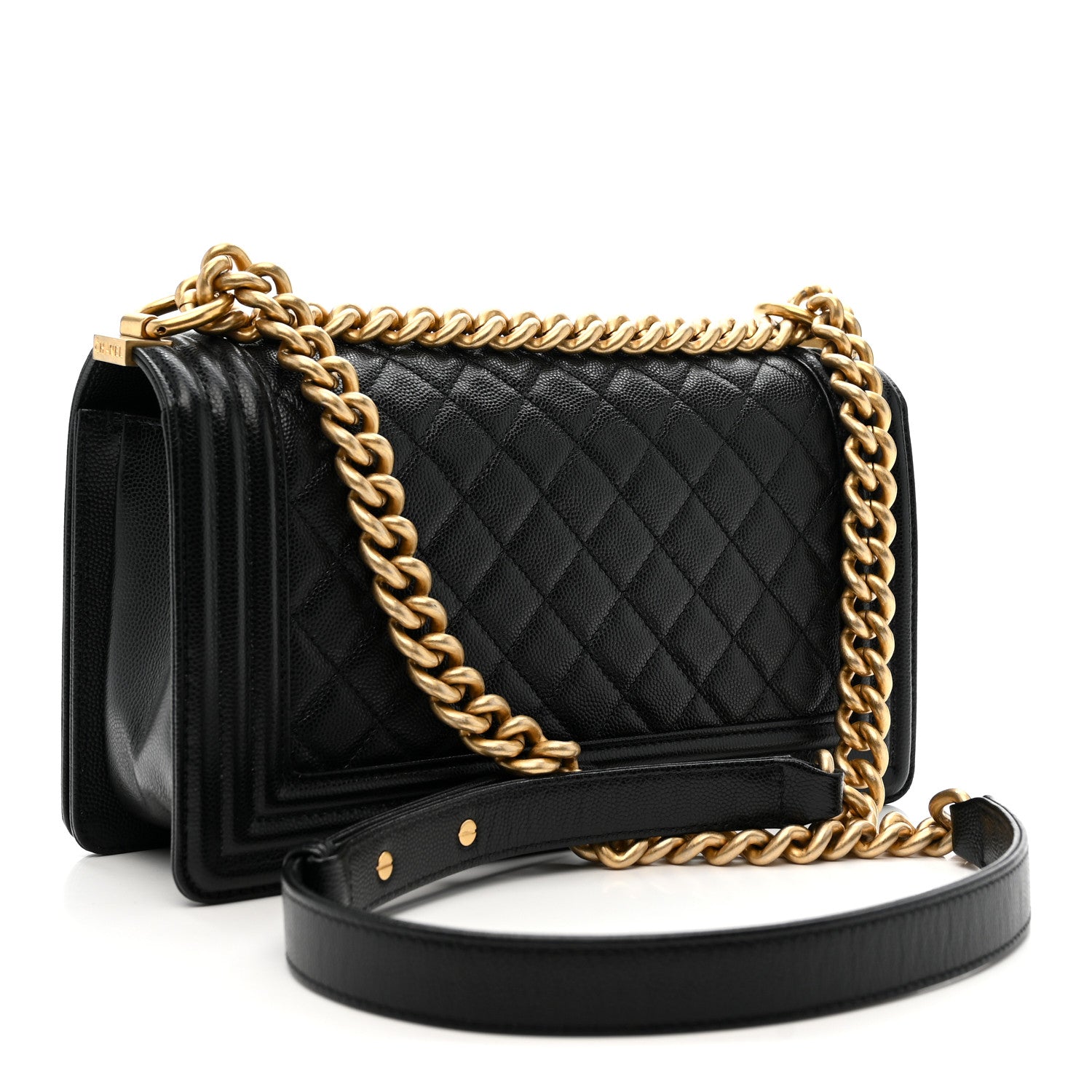 Chanel Caviar Quilted Medium Boy Flap Black 3 of 10