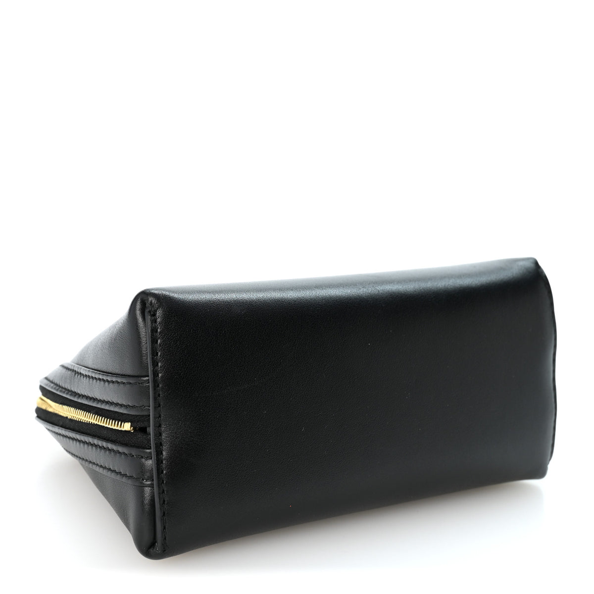 Celine Smooth Calfskin Cuir Triomphe Clutch on Chain Black 4 of 9