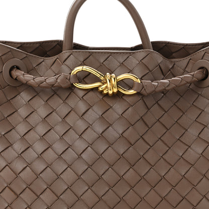 Bottega Veneta Nappa Intrecciato Medium Andiamo Shoulder Bag Taupe Grey 7 of 10