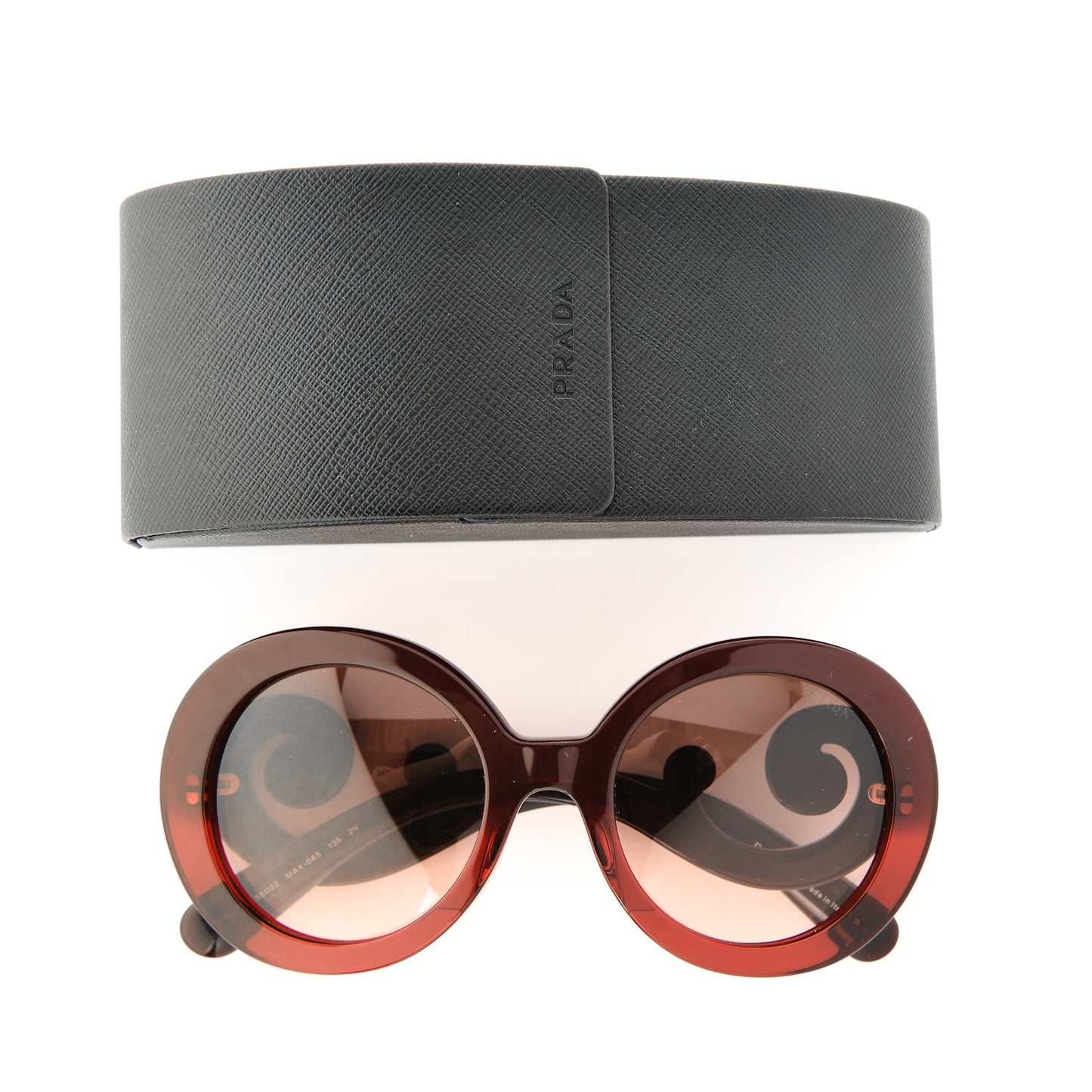 Round Baroque Sunglasses SPR 27N Burgundy