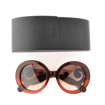 Prada Round Baroque Sunglasses SPR 27N Burgundy 9 of 9