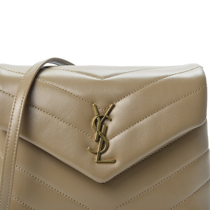 Saint Laurent Calfskin Y Quilted Monogram Toy Loulou Crossbody Bag Dark Beige 10 of 10