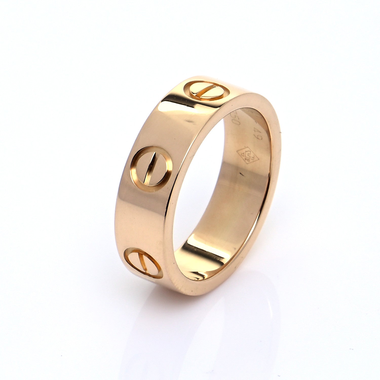 Cartier 18K Yellow Gold 5.5mm LOVE Ring 49 4.75 5 of 6