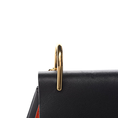 Chloe Suede Smooth Calfskin Drew Shoulder Bag Plaid Red Black 9 of 12