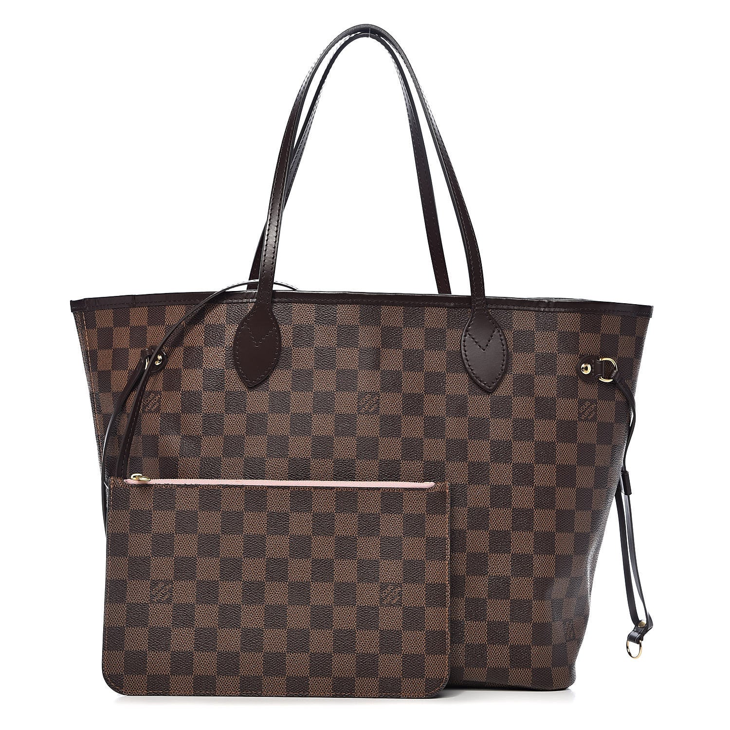 Louis Vuitton Damier Ebene Neo Neverfull MM Rose Ballerine 1 of 16