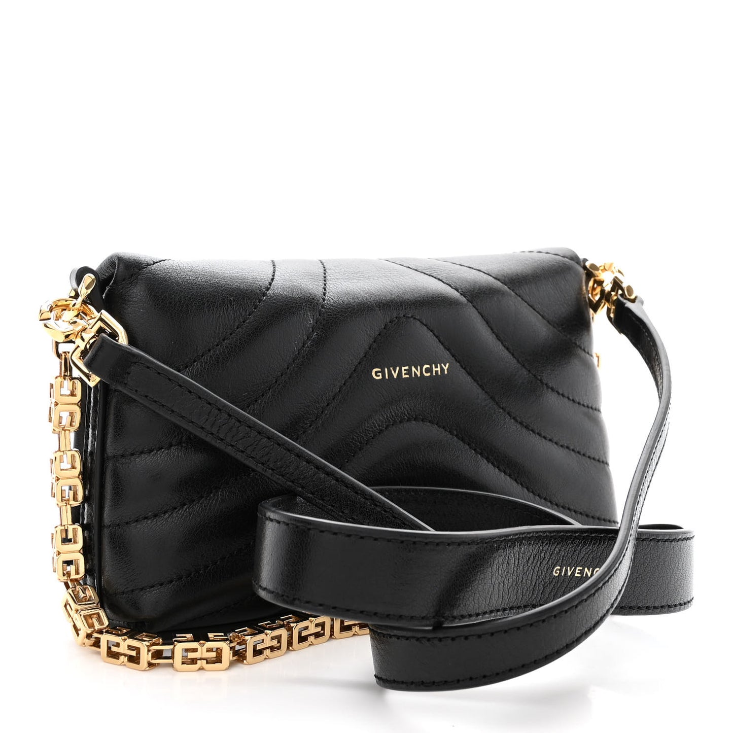 Calfskin Quilted Micro 4G Soft Bag Black