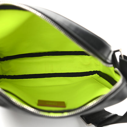Fendi Vitello Grace Light I See You Eyes Messenger Bag Black Giallo Fluo 5 of 9
