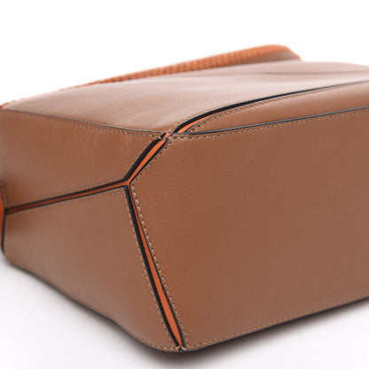 Loewe Calfskin Paula's Ibiza Whipstitch Small Puzzle Bag Tan Orange 7 of 9