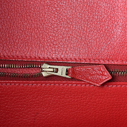 Hermes Chevre Mysore HAC Birkin 32 Rouge Vif 16 of 42