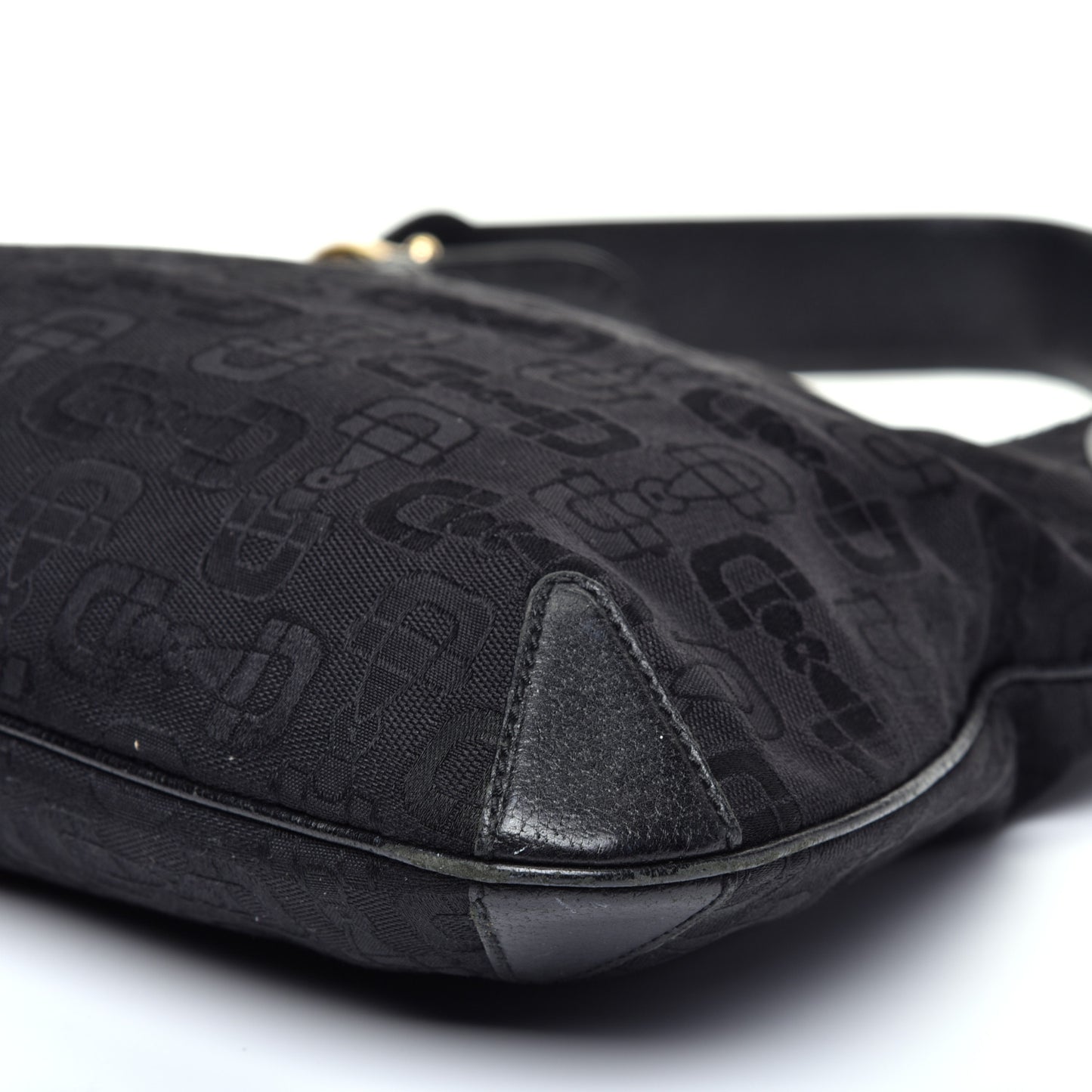 Canvas Horsebit Creole Hobo Black