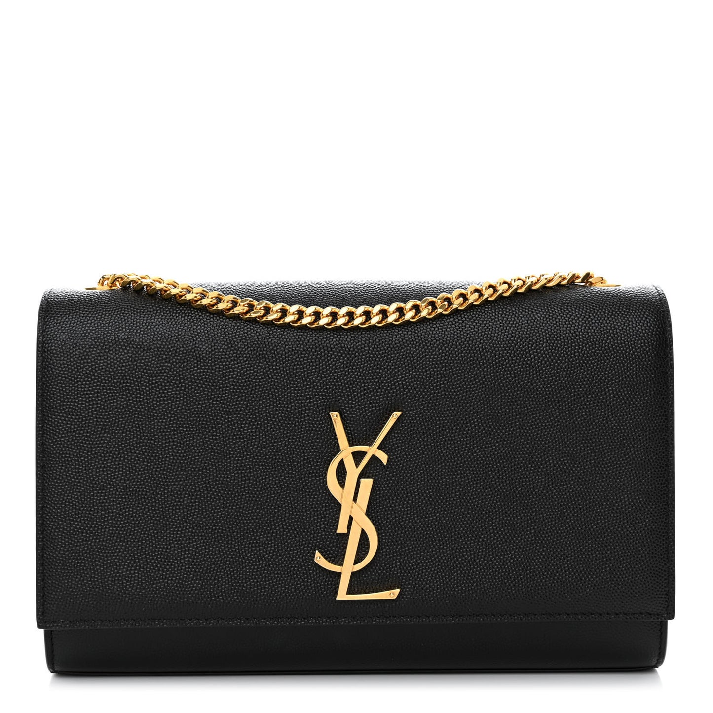 Grain De Poudre Medium Classic Monogram Kate Satchel Black