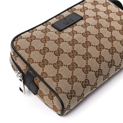 Gucci Monogram Dollar Calfskin Belt Bag Beige Ebony Testa di Moro Marrone Scuro 12 of 13