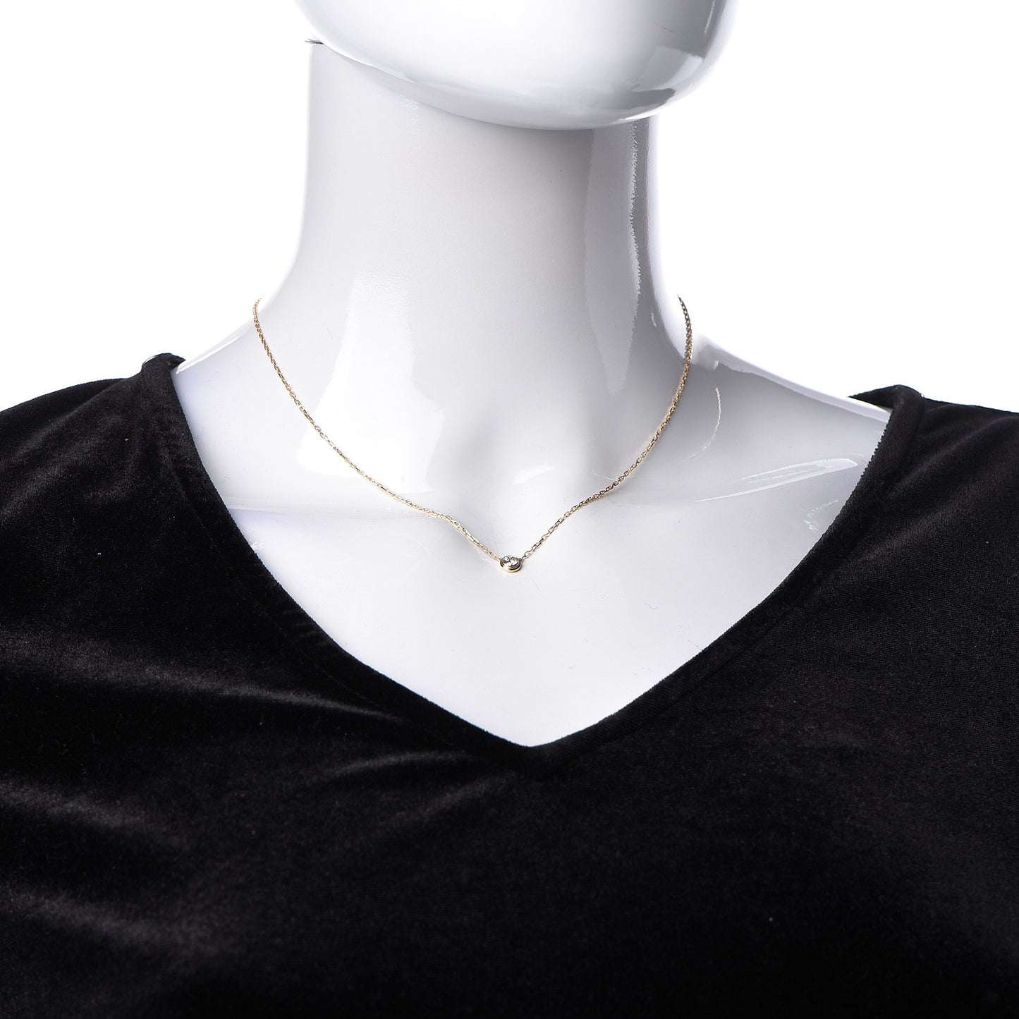 18K Yellow Gold Diamond LM D'Amour Pendant Necklace