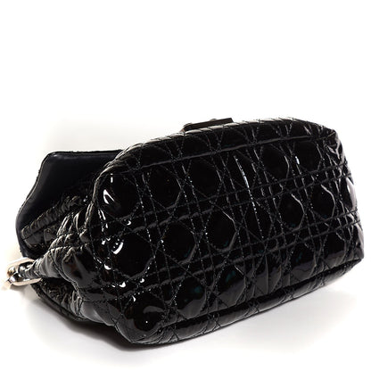 Christian Dior Patent Cannage New Lock Flap Bag Black 4 of 7