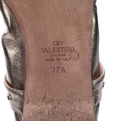 Valentino Garavani Metallic Nappa Love Latch Ballerina Flats 37.5 Skin 9 of 11