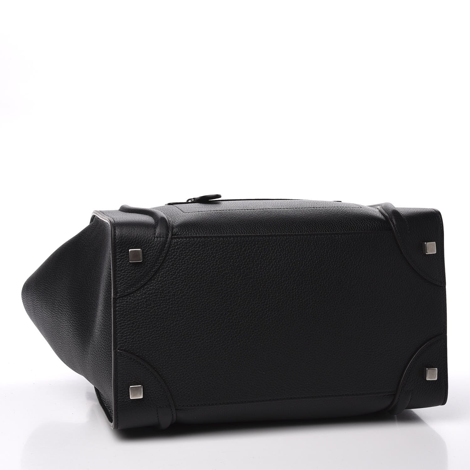 Celine Drummed Calfskin Mini Luggage Black 3 of 8
