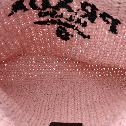 Prada Yarn Raffia Effect Crochet Small Logo Tote Alabastro 5 of 10
