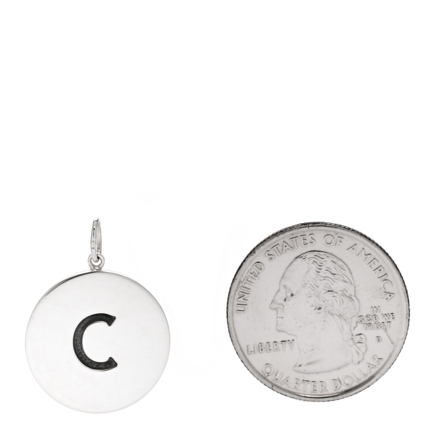 Tiffany Sterling Silver Block Letter C Charm 2 of 5
