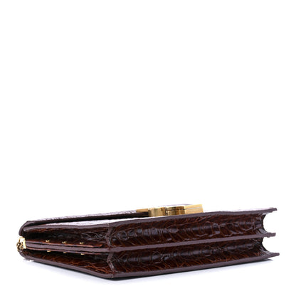 Saint Laurent Patent Turtle Embossed Monogram Cassandra Clasp Bag Rouge Legion 3 of 8