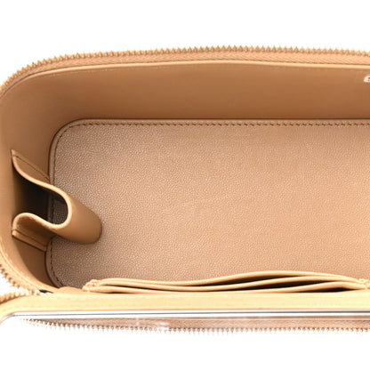 Chanel Lambskin Quilted Small Top Handle Vanity Case With Chain Beige 5 of 14