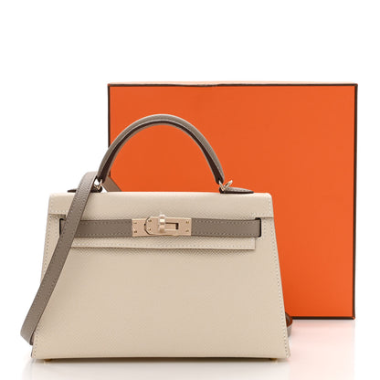 Hermes Epsom Mini Horseshoe Kelly Sellier 20 Craie Gris Asphalte 11 of 11