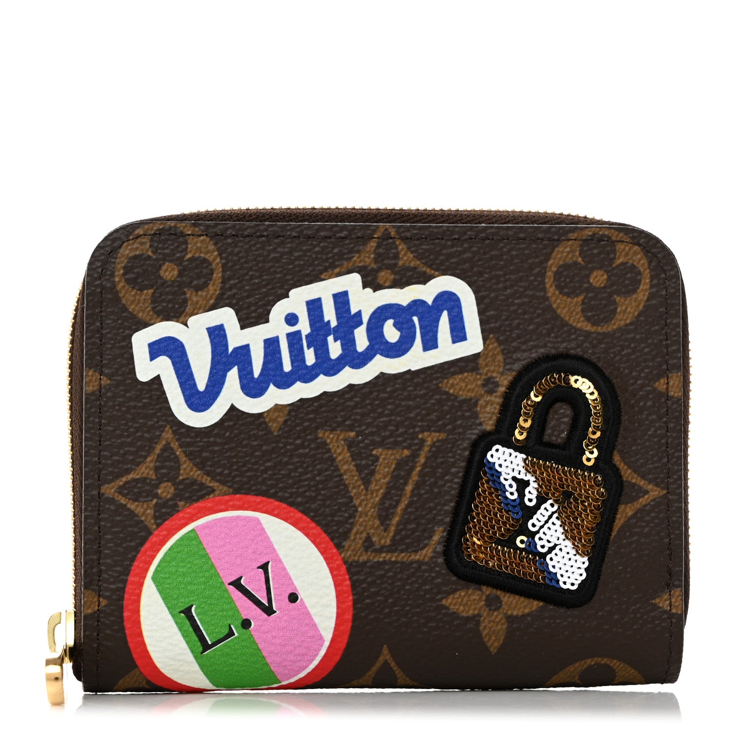 Louis Vuitton LOUIS VUITTON Monogram Travel Stickers Zippy Coin Purse 1 of 7