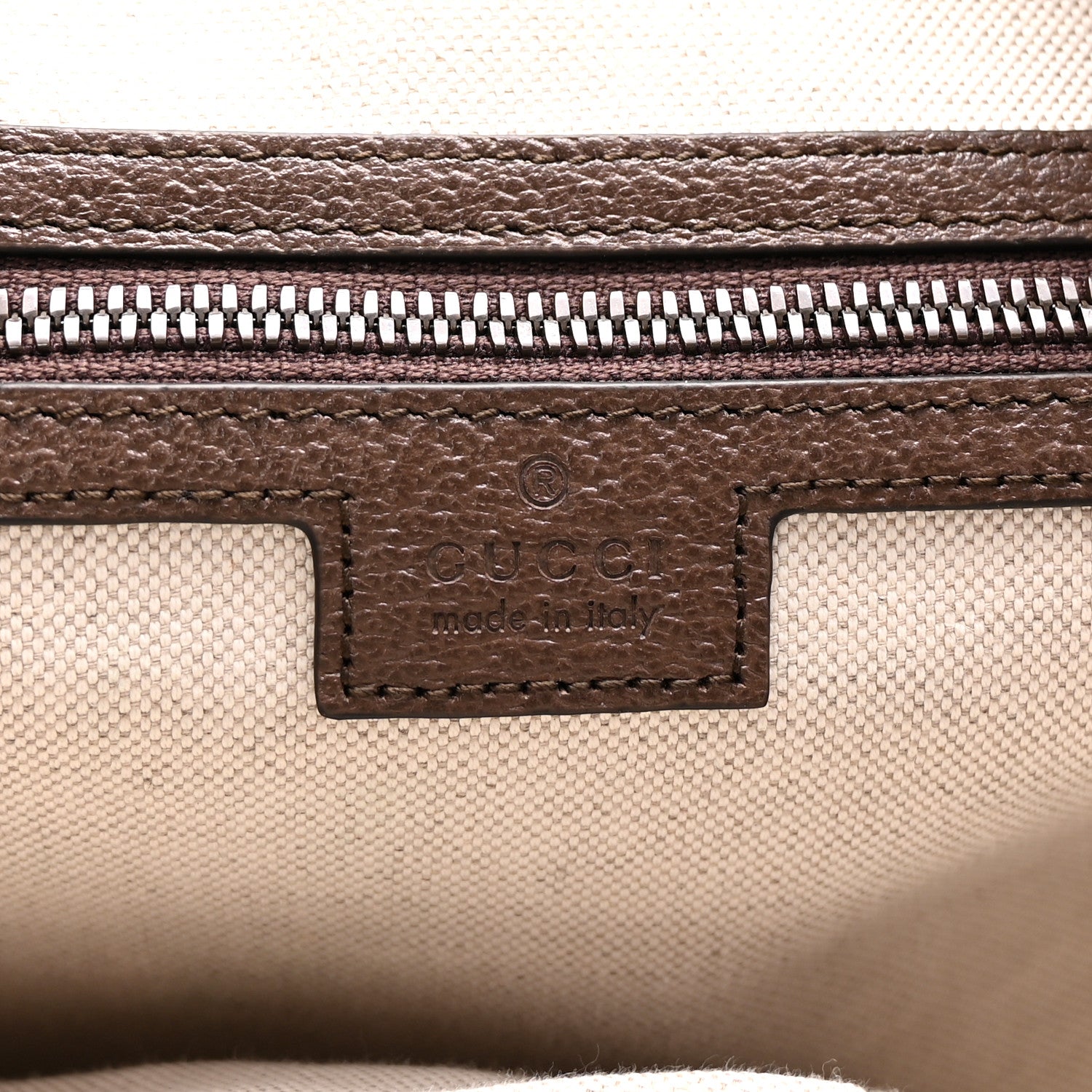 Gucci GG Supreme Monogram Textured Dollar Calfskin Web Large Savoy Bowling Bag Beige Ebony New Acero 5 of 8