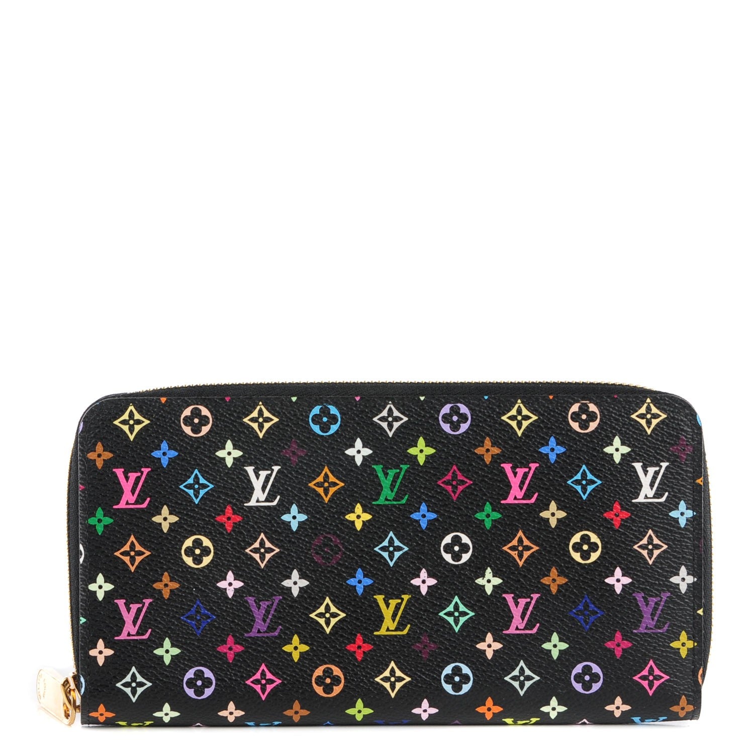 Louis Vuitton Monogram Multicolor Zippy Wallet Black Violet 1 of 7
